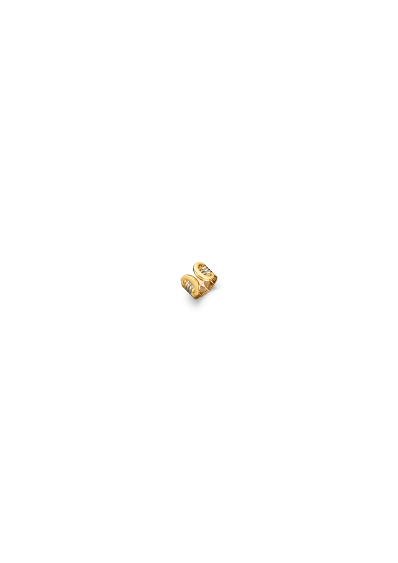 Ring Cartier 1985. Yellow pink and white gold. This ring is often referred to as the Ressort.